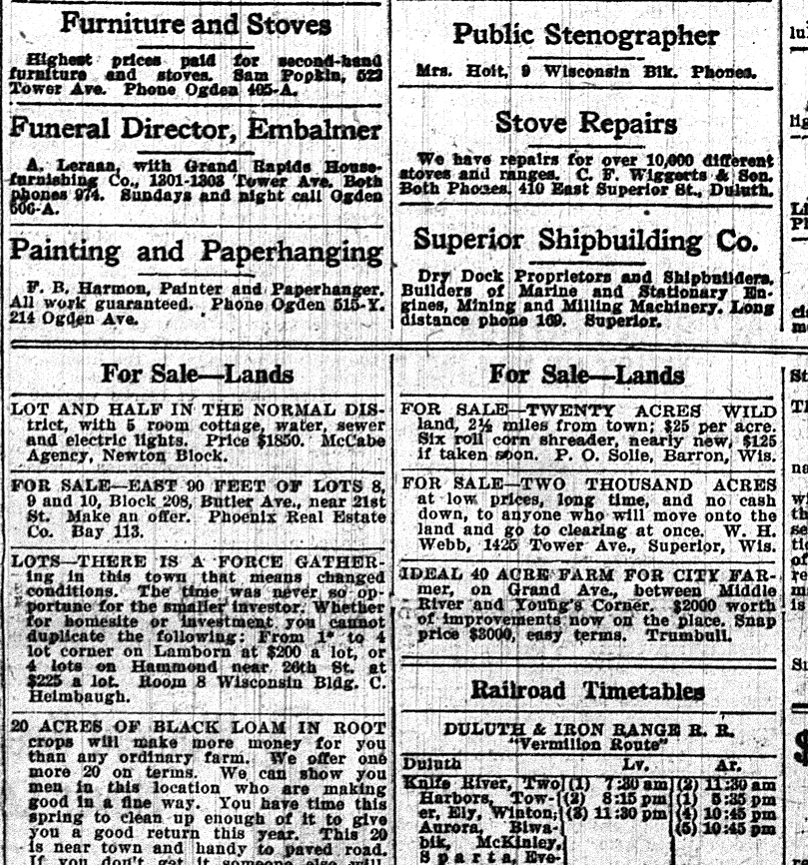 April 25, 1917 land sales